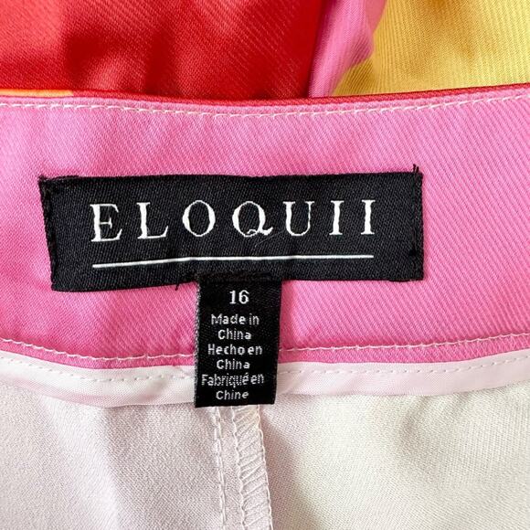 NEW Eloquii Printed Wide Leg Pant in Graphic Swirl Size 16 - Picture 8 of 12